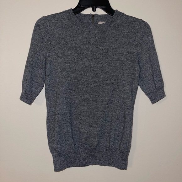 Banana Republic Elbow Sleeve Sweater Gray Extra Fine Merino Wool Blend - Picture 1 of 4